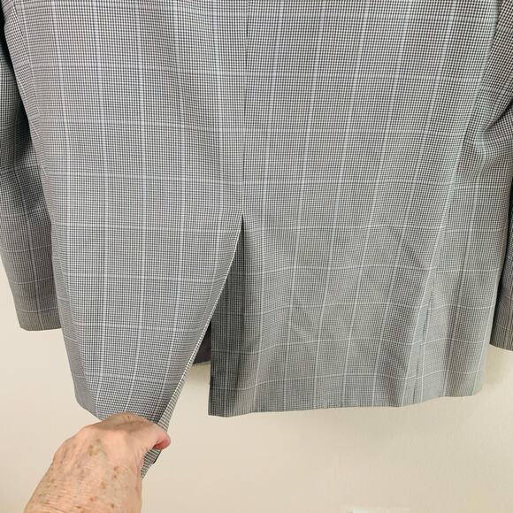Joseph & Fiess Gold Sz 44R Men's Classic Fit Glen Plaid Blazer Jacket Gray - Picture 8 of 10